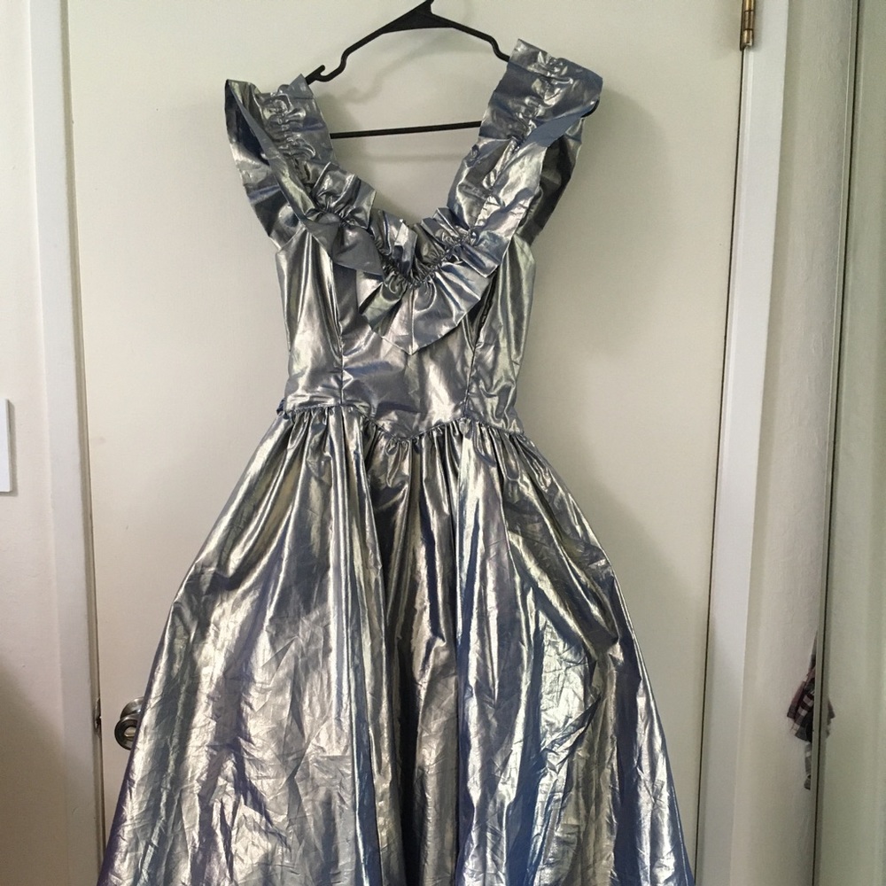 Vintage Jessica McClintock Gunne Metallic Dress